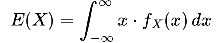Expectation on continuos variables