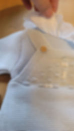 Thumbnail: Spanish knitted dungaree set with hat (1674) 2 colours