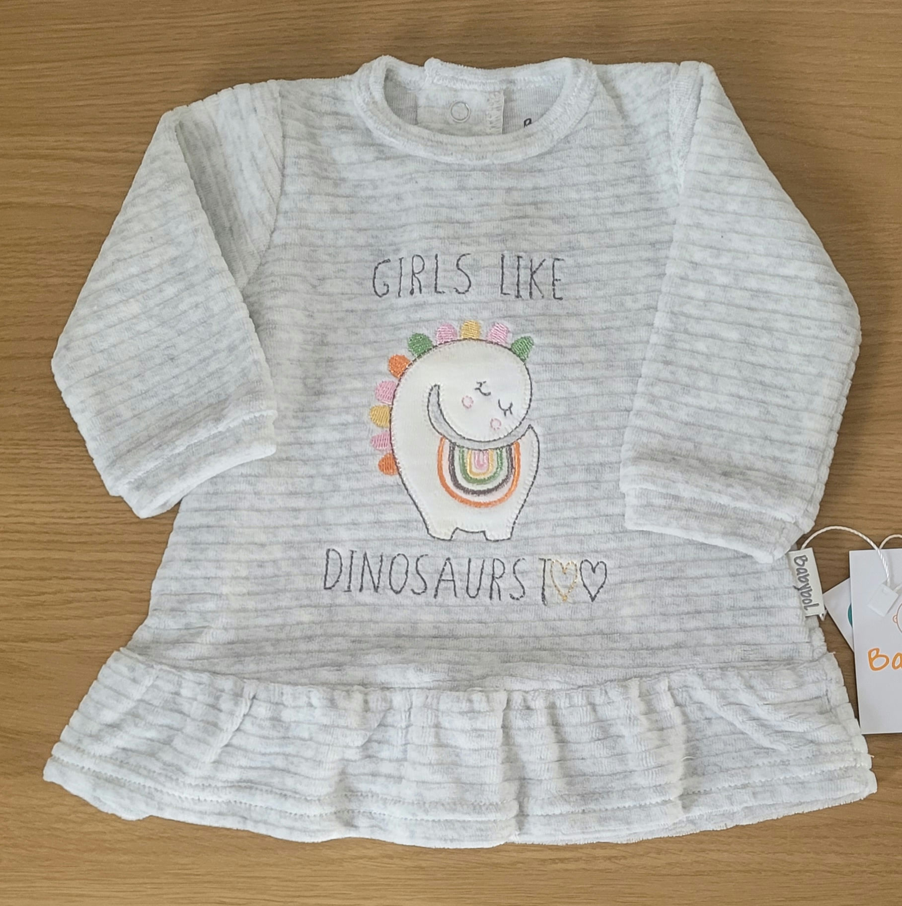 Babybol - Premium Velour Baby Dinosaur Dress