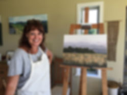 Jenny with her first painting