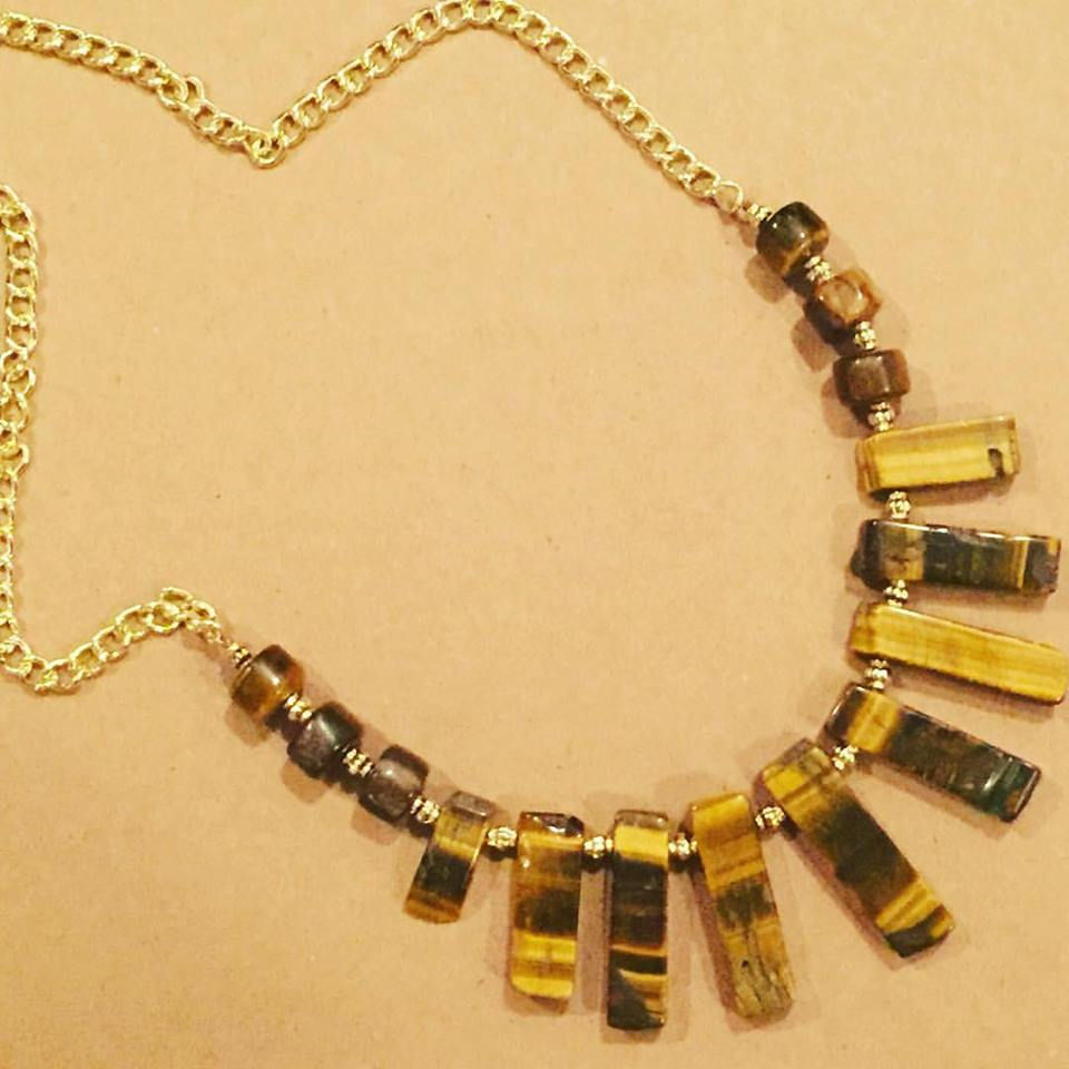 Tiger's Eye Stick Necklace