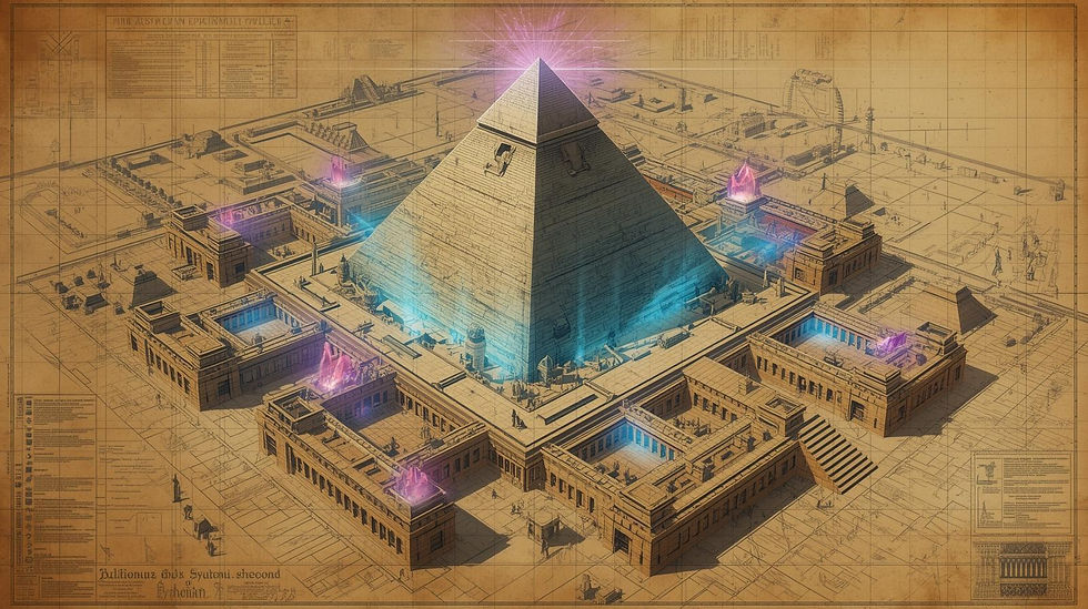 Ancient pyramid network drawing energy from massive Atlantean crystals