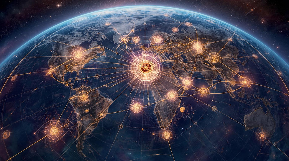 energy vortex and earth stargate illustration