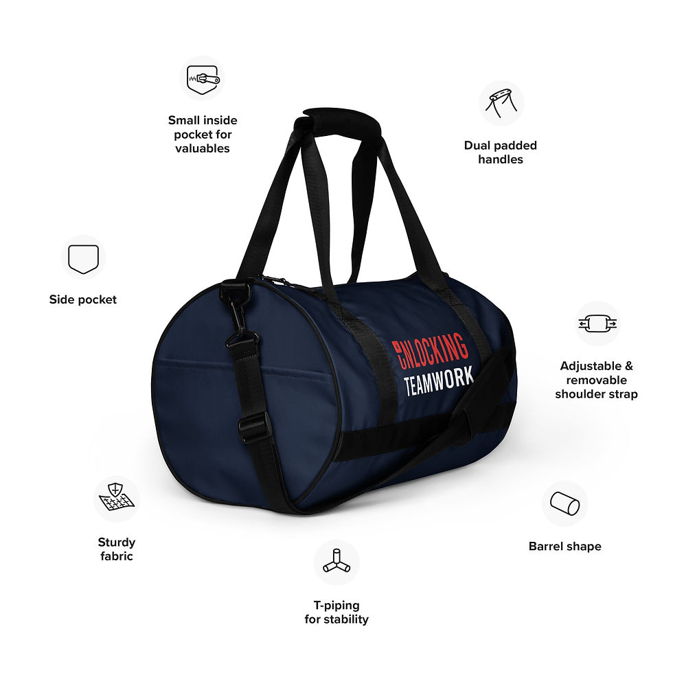 Thumbnail: Unlocking Teamwork All-over print gym bag
