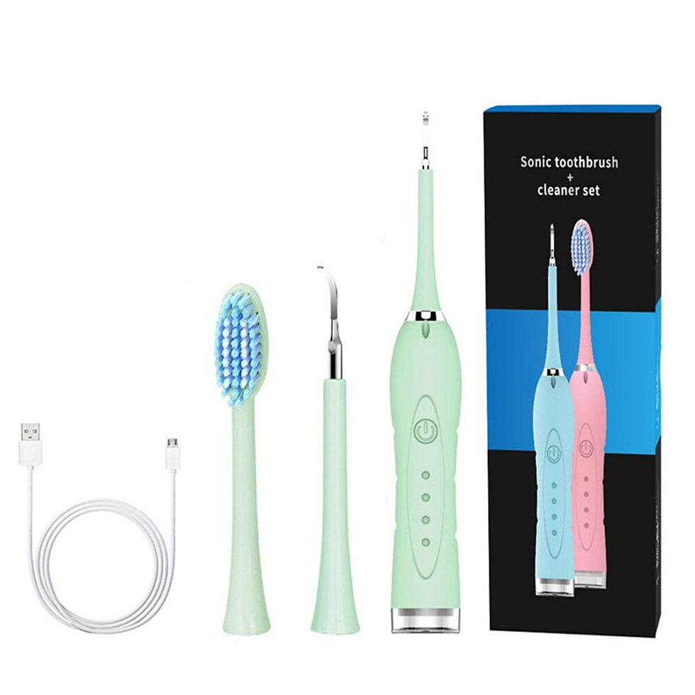 サムネイル： 4 Modes Portable Sonic Dental Scaler 2 In 1 Electric Toothbrush USB Tooth