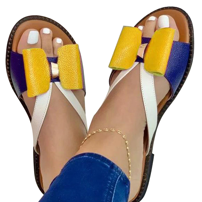 थंबनेल: Women's Soft Butterfly-Knot Slip-on Sandals 
