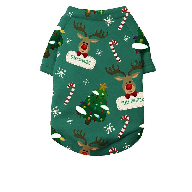 थंबनेल: Christmas Dog Clothes Winter Warm Pet Dog Jacket Coat Puppy Clothing Hoodies For