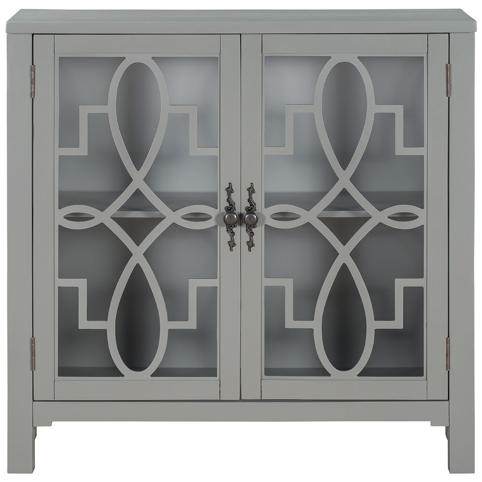 Miniatura: Wood Accent Buffet Sideboard Storage Cabinet with Doors