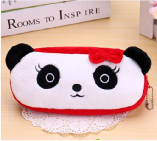 Miniatura: Plush Animal Pencil Case | Cartoon Panda Bear Fruit Pen Bag 