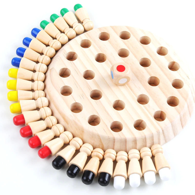 Miniatura: Children's Wooden Memory Chess Educational Toy 