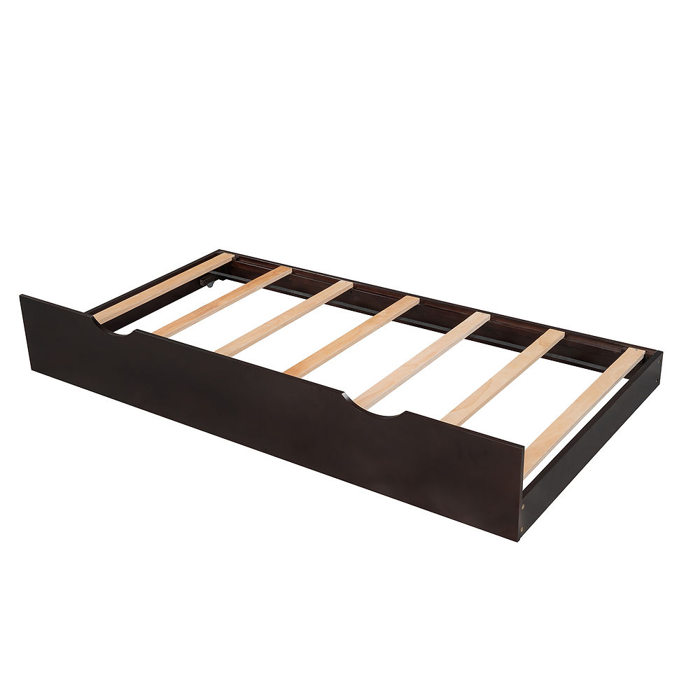 Miniatura: Triple Bed Twin over Twin over Twin Triple Bed Bunk bed with Trundle, Wooden Hou