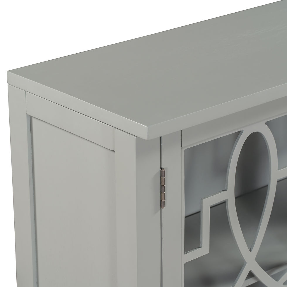 Thumbnail: Wood Accent Buffet Sideboard Storage Cabinet with Doors