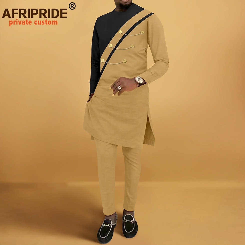 थंबनेल: African Traditional Clothes for Men | Plus Size Shirts and Trousers