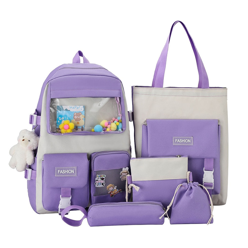 Thumbnail: 4-Piece Girls School Backpack Set