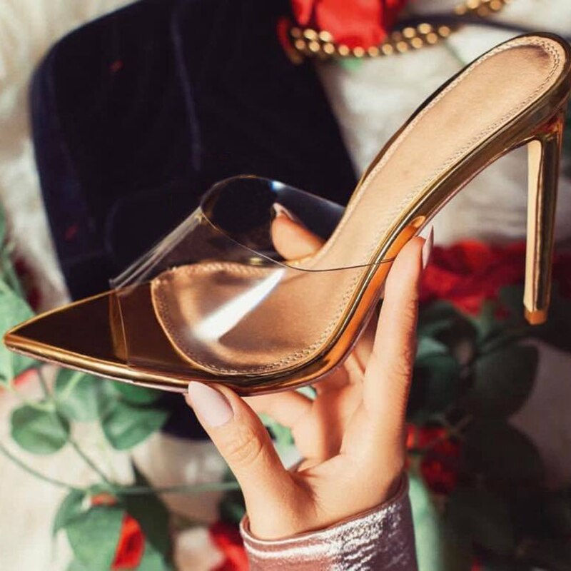 Miniatura: Sexy High Heels Gold Slippers 