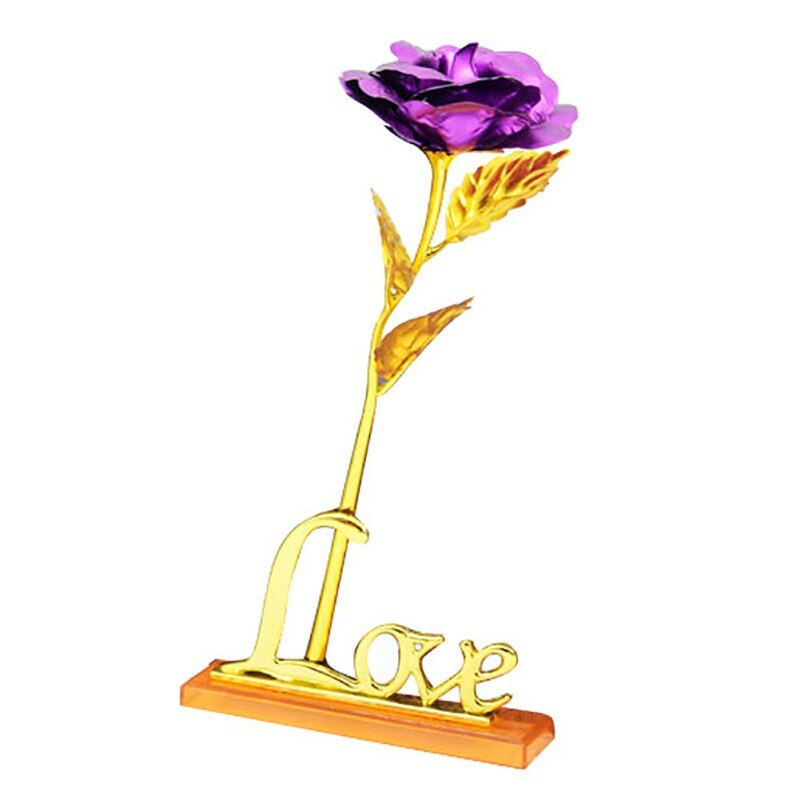 Thumbnail: 24K Foil Plated Rose Gold Rose Valentine's Day Gift Lasts Forever Love Wedding
