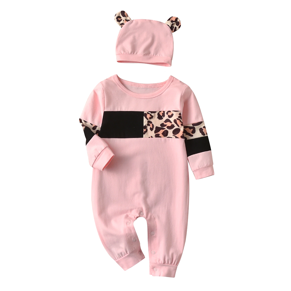 Miniatura: 2Pcs Newborn Baby Girls Clothes Set Cotton Hearts Print Infant Long Sleeve