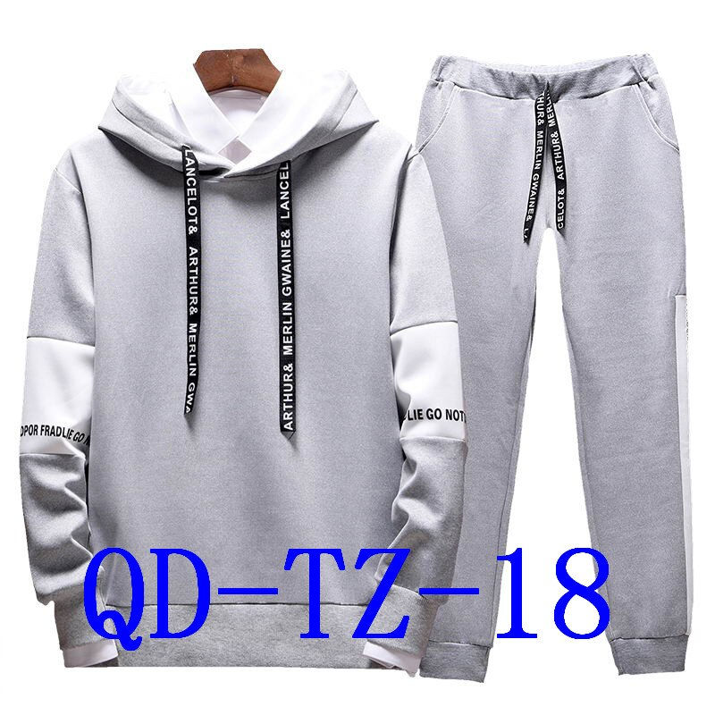 サムネイル： Male Sweat Tracksuit Jacket Hoodie with Pants