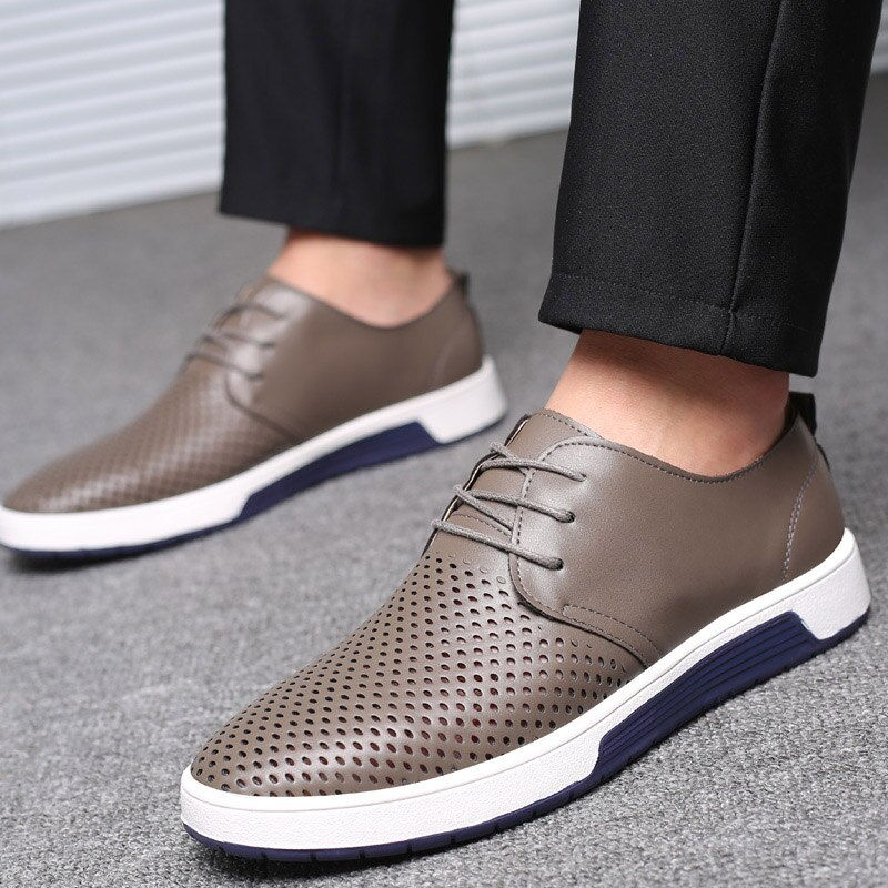 Miniatura: Breathable Leather Designer Men's Shoes 