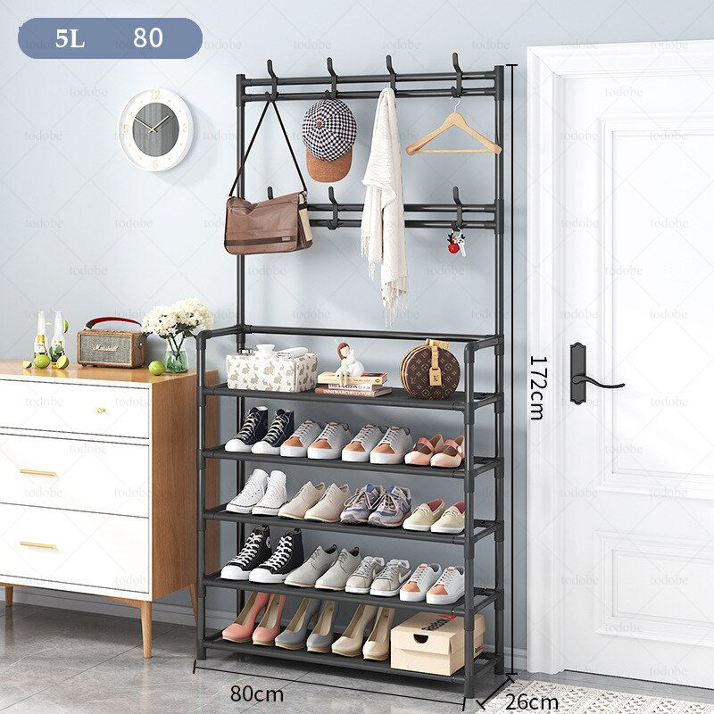 Miniatura: Multilayer Coat Hat Rack with Clothes Hanger 
