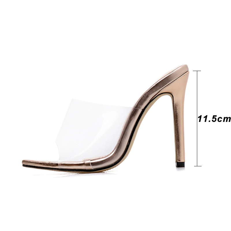 थंबनेल: Sexy High Heels Gold Slippers 