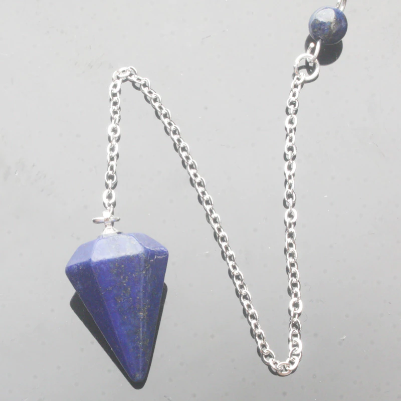 थंबनेल: 14X22MM Small Size Amethysts Lapis Opal Clear Crystal Stone Cone Dowsing Healing