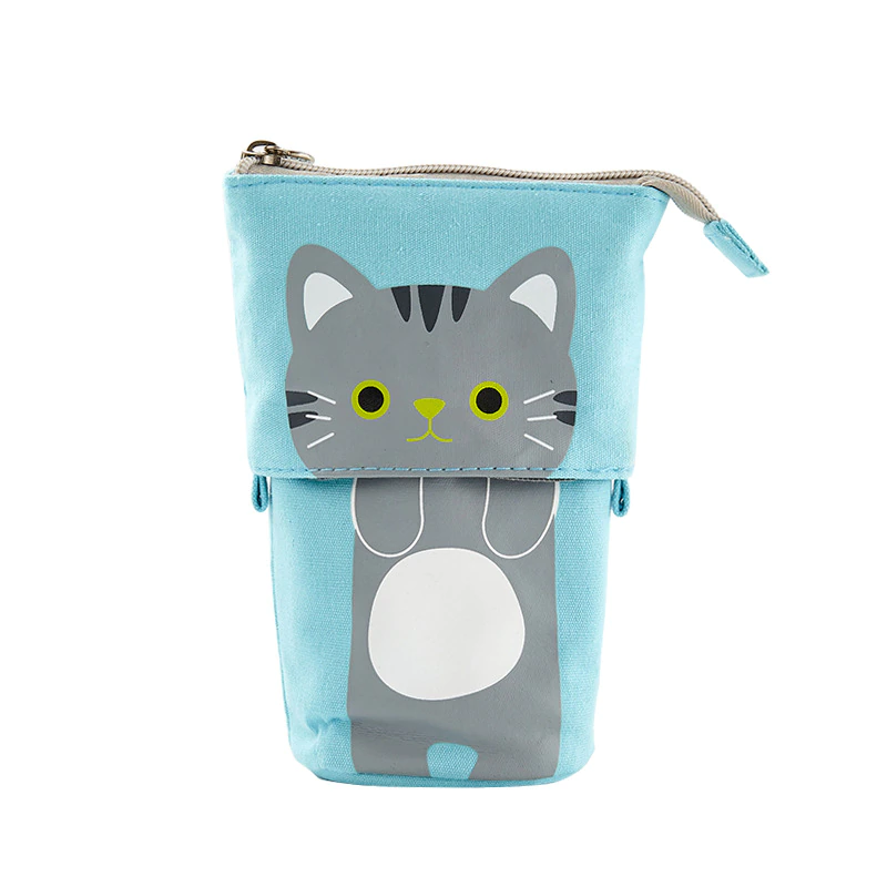 サムネイル： Cute Cat School Pencil Case for Girls/ Boys 