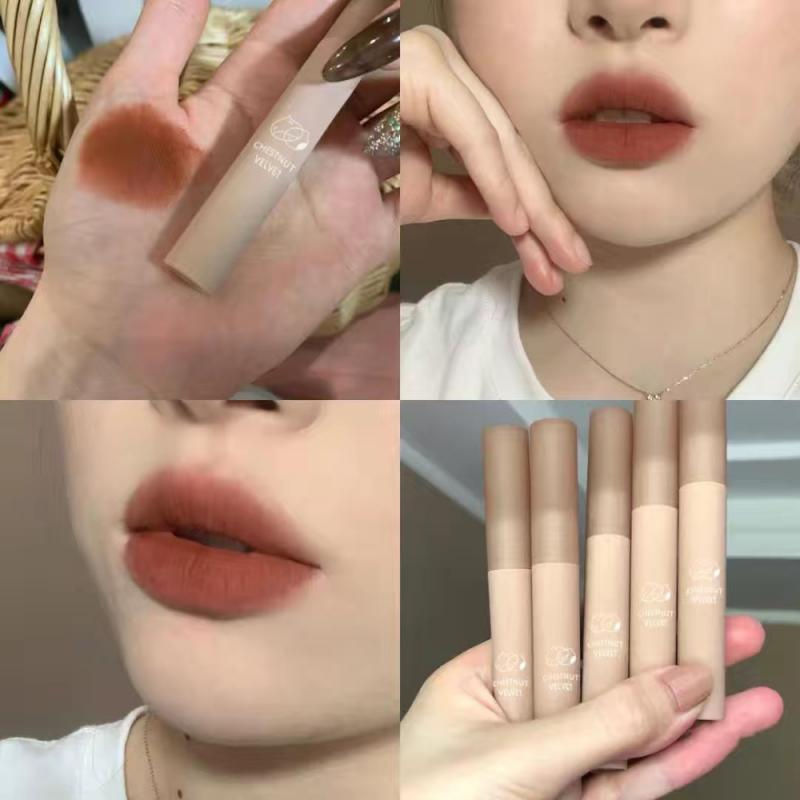 Miniatura: 12 Color Velvet Matte Lipstick | Long Lasting Waterproof Chestnut Lip Stick 