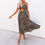 Miniatura: Summer Fashion Women's Deep V Leopard Butterfly Maxi Long Dress