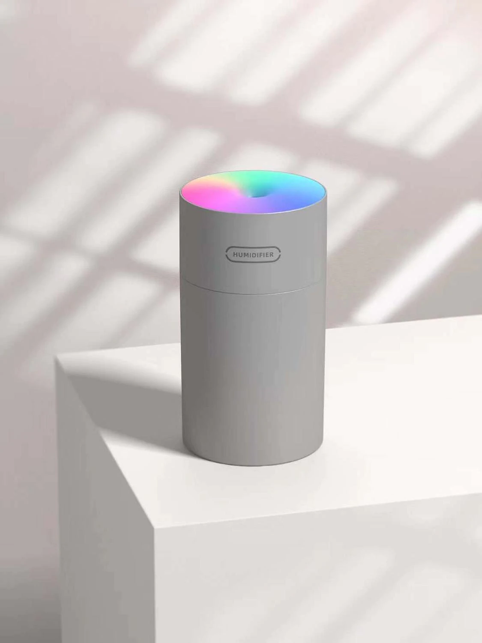 縮圖：300ML White Mini Air Humidifier Aroma Essential Oil Diffuser with Romantic Lamp 