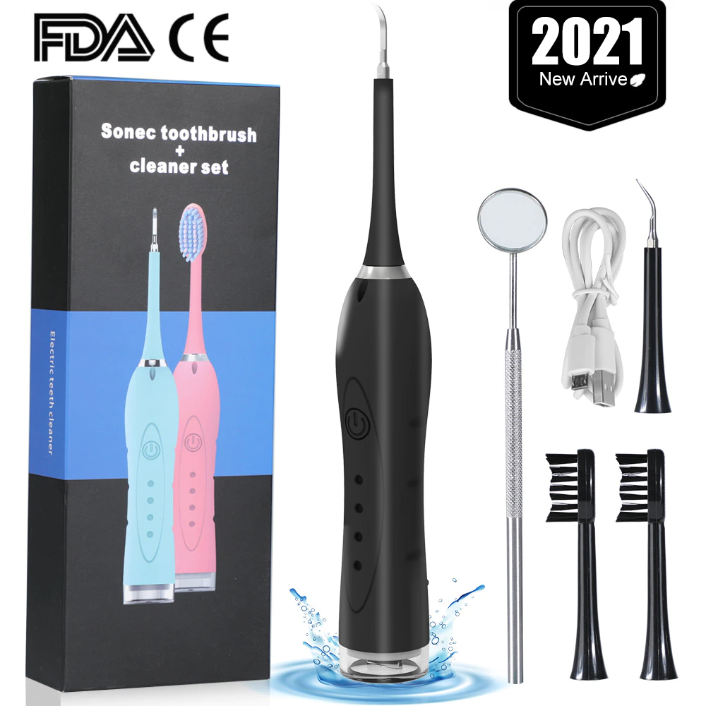 4 Modes Portable Sonic Dental Scaler 2 In 1 Electric Toothbrush USB Tooth