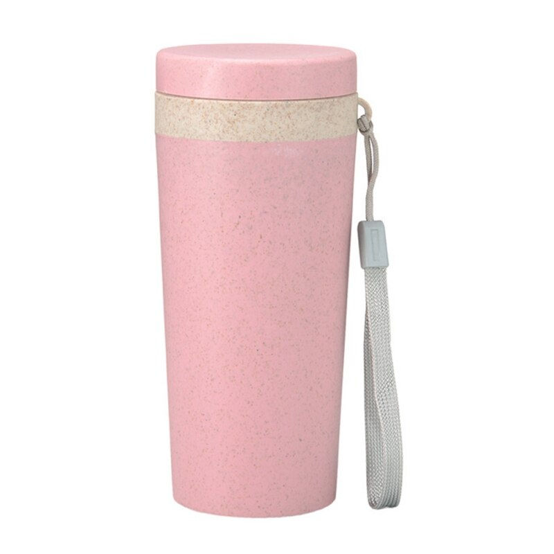 Miniature : Wheat Straw Water Bottle With Mouth Single-layer Wheat Fragrance 