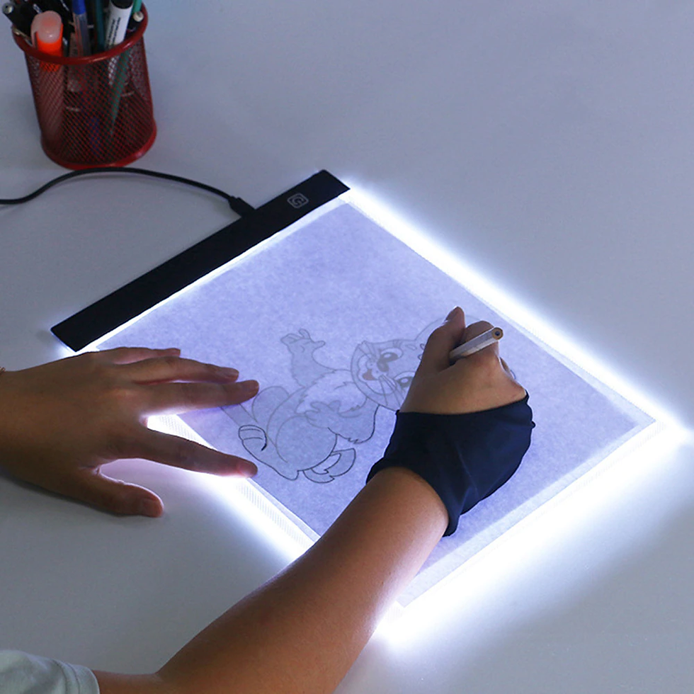 Miniaturbild: LED Drawing Children's Copy Board  | 3-Level Dimmable Writing Tablet 