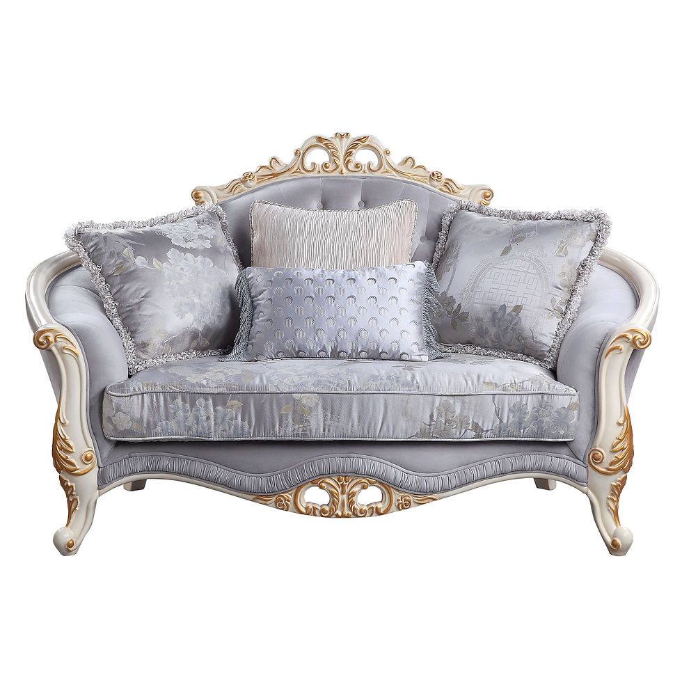 Miniatura: ACME Galelvith Loveseat w/4Pillows in Gray Fabric LV00255