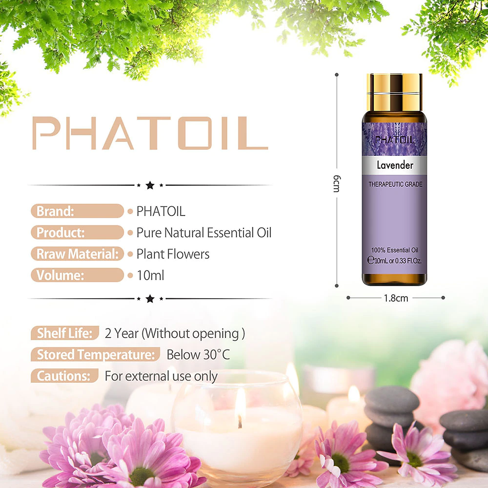 थंबनेल: PHATOIL 10ML with Dropper Lavender Eucalyptus Vanilla Pure Natural Essential