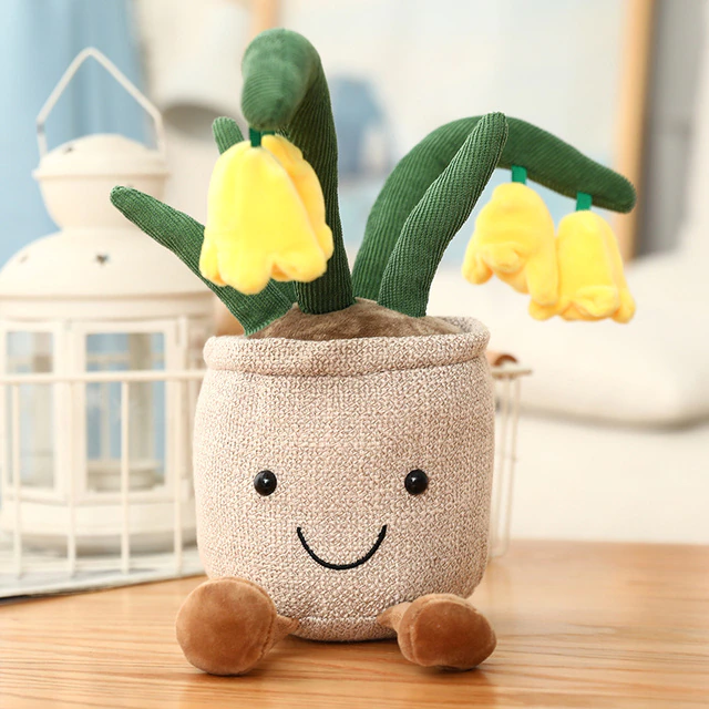 Thumbnail: Lifelike Tulip & Succulent Plant Plush Stuffed Toy
