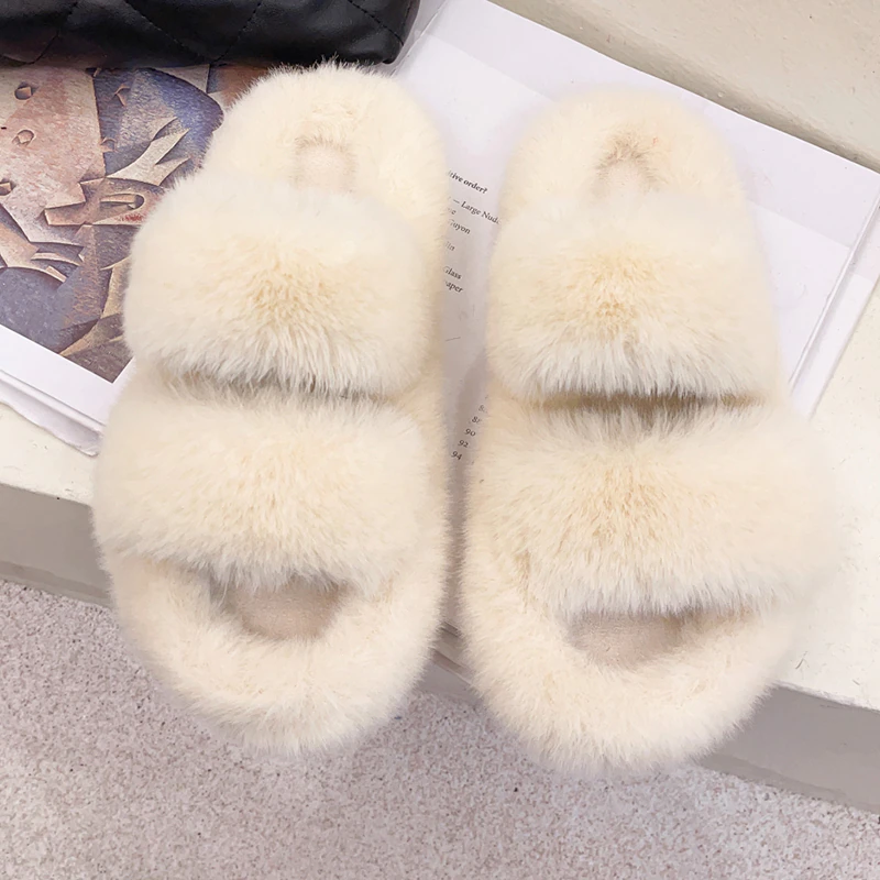 Miniaturbild: Women's Fur Fashion Cross-Band Warm Plush Shoes 