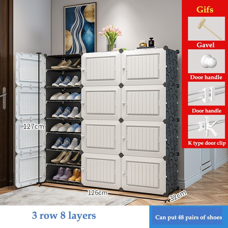 Miniatura: Easy-assembly Shoe Storage Rack/ Cabinet with Door