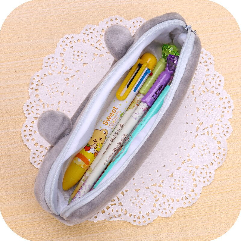 Miniatura: 1Pc Kawaii Face Plush Pencil Bag/ Case Durable (Large Capacity)