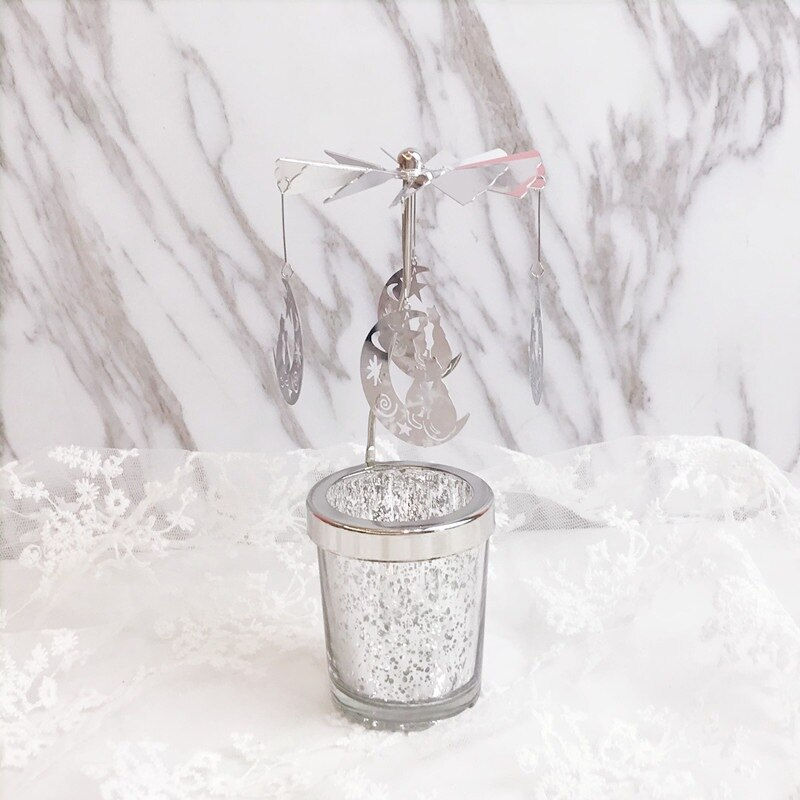 Miniatura: 1pc Romantic Metal Carousel Tealight Holder 