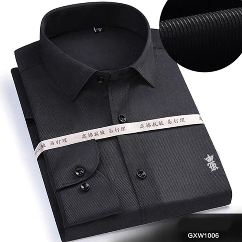 Miniaturbild: Men's Casual Long Sleeve Business Formal Shirt Camisa Social Masculina