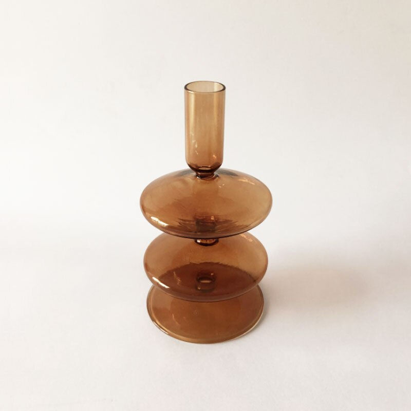 Thumbnail: Glass Candle Holders | Romantic Wedding Candelabra Home Decor 