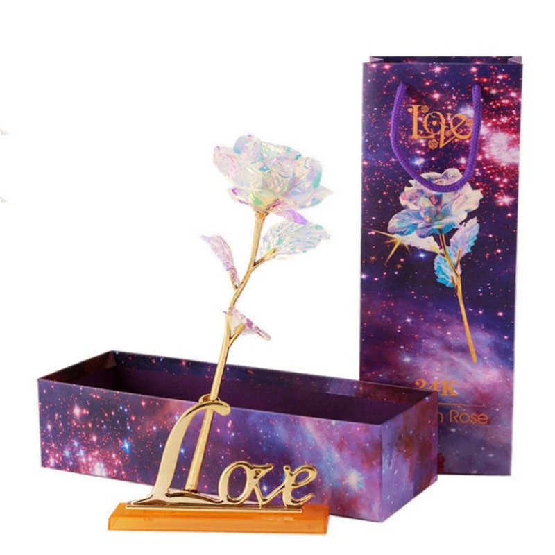 Thumbnail: 24K Foil Plated Rose Gold Rose Valentine's Day Gift Lasts Forever Love Wedding
