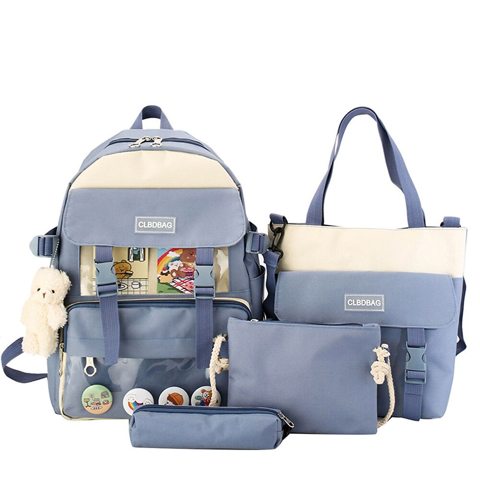 Thumbnail: 4-Piece Girls School Backpack Set