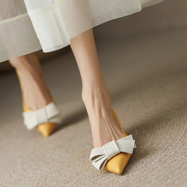 Miniatura: Women's Pointed-Toe Bow-Knot Shoes