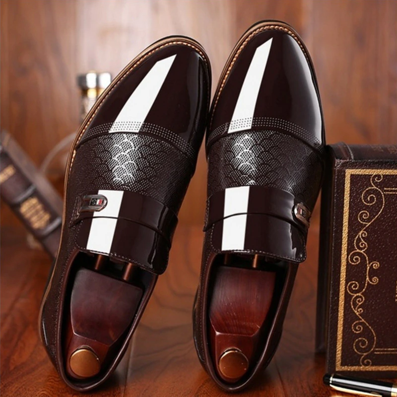 Thumbnail: Men's Leather Fashionable Luxury Shoes 