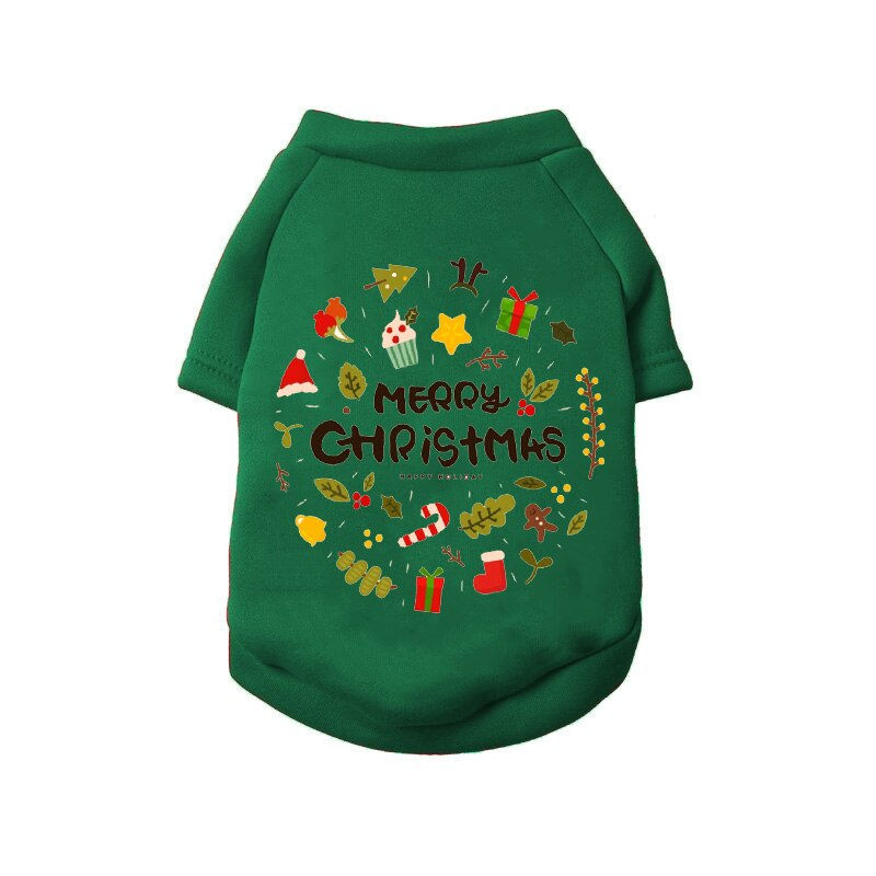 थंबनेल: Christmas Dog Clothes Winter Warm Pet Dog Jacket Coat Puppy Clothing Hoodies For