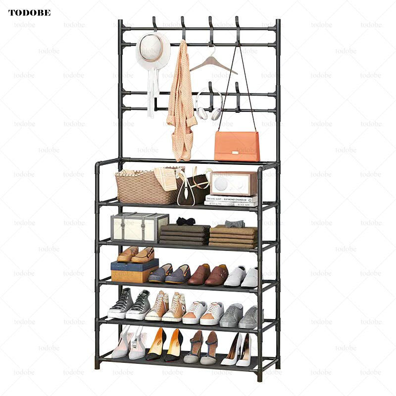 Miniature : Multilayer Coat Hat Rack with Clothes Hanger 
