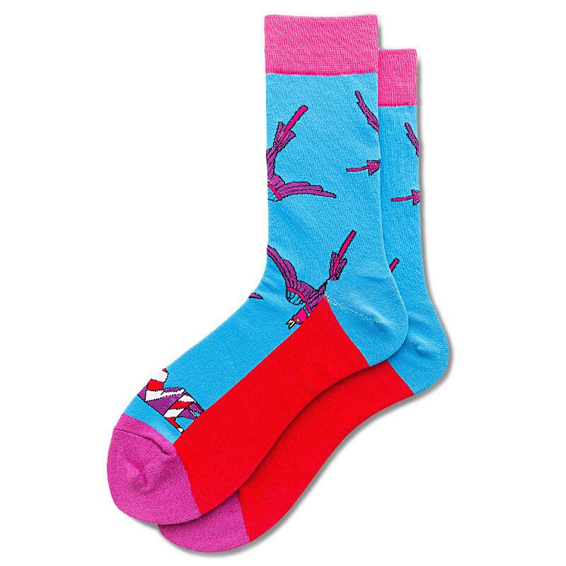Thumbnail: Cotton Men's Socks | Colorful Comic-Pattern Casual Happy Socks