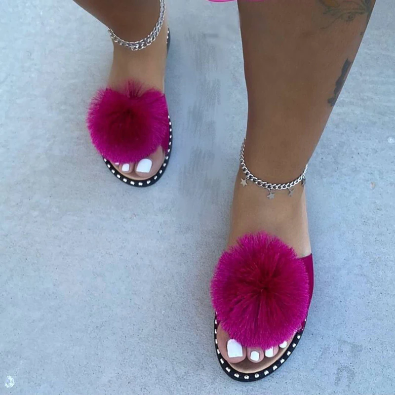 Thumbnail: Women's Flat Open-Toe Slippers